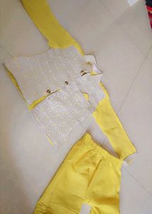 3 Combo Blue Floral Cotton Kurta Pajama Set