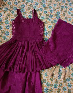 Nice Colour Of The Dress And Dress As Well Soft Material For5 To6year Girl