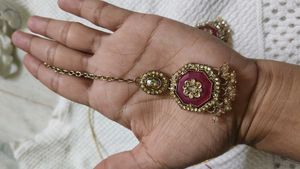 Majenta Pink Premium Crystal Bead Necklace