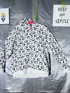 Stylish Printed Zip-Up Hoodie