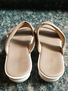 Stylish Taupe Slide Sandals