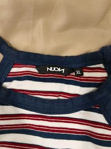 Striped Halter Neck Crop Top