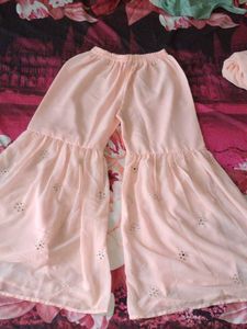 Peach Embellished Sarara suit set