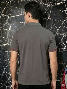 Men's Grey Polo T-Shirt with Red 'W' Logo