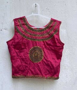 Magenta Pink Festive Embroidered Lehenga