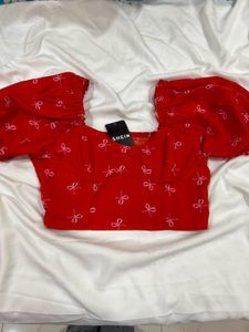 Chic Red Crop Top