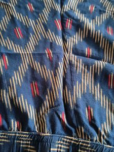 Ethnic Blue Printed Fabric