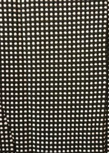 polki dots v neck shape stretchable top in black c