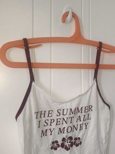 White Graphic Cami Top