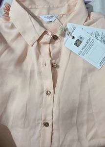 Classic Peach Button-Up Shirt