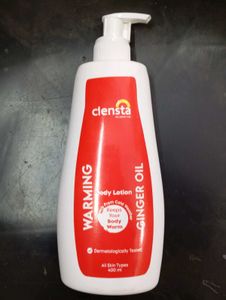 clensta warming body lotion all skin types 400 ml