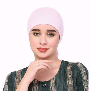 Sedra Solid Underscarf Black Hijab Cap for Women