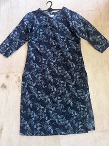 Blue Floral Print Kurta