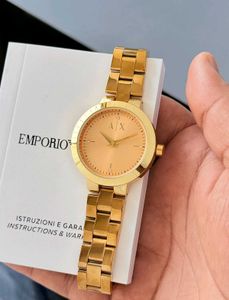 Gold Tone AX Bracelet Watch