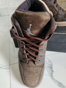 Nike Men's Brown Suede High-Top Sneakers