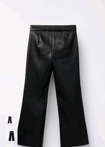 Zara Faux Leather Flare Trousers On Sals !!