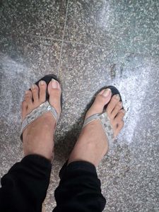Sparkling Wedge Flip Flops