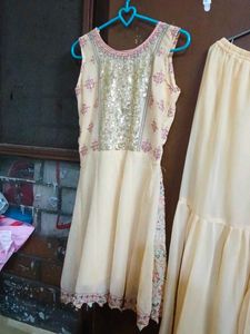 Embroidered Kurta and Sharara Set