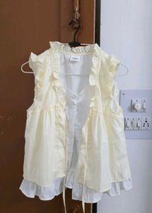 Cute Ruffled Yellow Top
