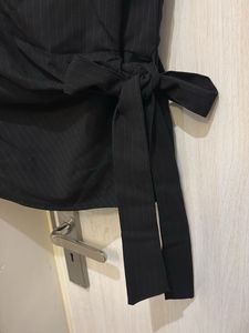 Chic Black Tie-Waist Top