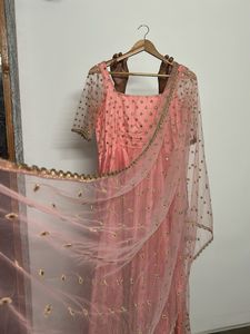 Elegant Pink Embellished Gown