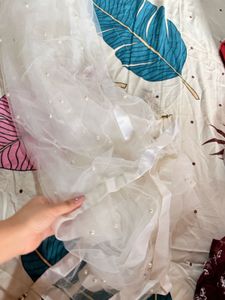 Elegant Pearl White Dupatta