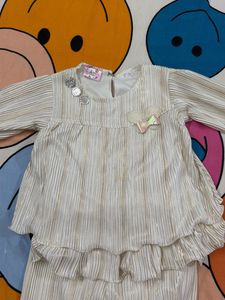 Sparkly Pleated Top &amp; Pants Set