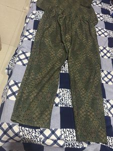 Patterned Shirt and Palazzo Set