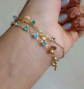 Sparkling Shell &amp; Crystal Anklet