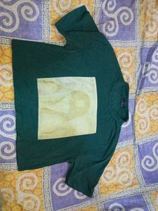Dark Green Graphic Print T-Shirt
