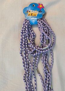 Cute Lavender &amp; White Hair Ties