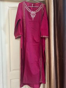 W Red Kurta - Large