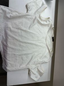 Off-Shoulder Eyelet Top