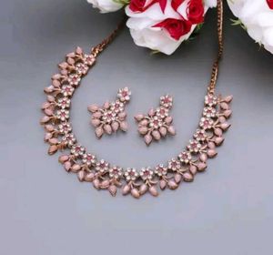 Rose Gold Plated Necklace Set ....