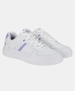 Stylish White & Purple Sneakers