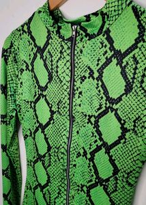 Neon Green Slim Fit Gown
