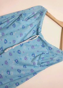 Cyan Color NightSuit For 40 Bust