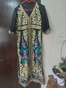 Black Embroidered Kurta