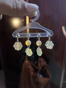 Sparkling Flower Drop Earrings