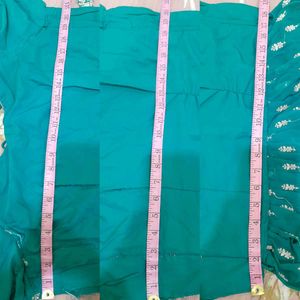 Stunning Teal Embroidered Naira Set