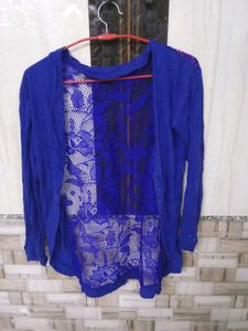 Blue Net Jacket Cardigan