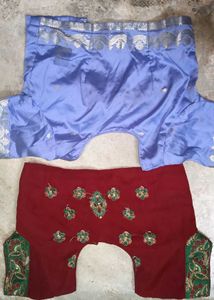 combo pack of two, blouse in red and light purple