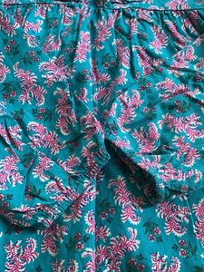Chic Teal Floral Print Dress