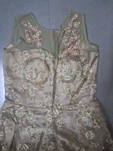 Elegant Floral Embroidered Gown