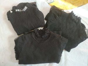 Combo of 3 Girls Winter Tops (4-5 Y)