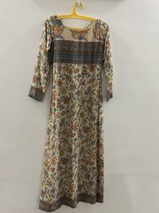 Floral Print Long Sleeve Kurta with front slit