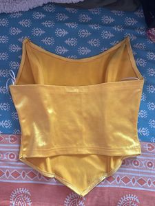 Yellow Satin Corset Top✨