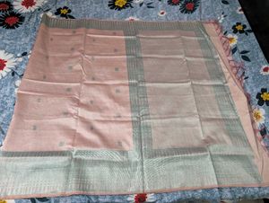 Elegant Pink Silk Saree