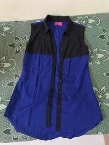 Chic Sleeveless Colorblock Blouse