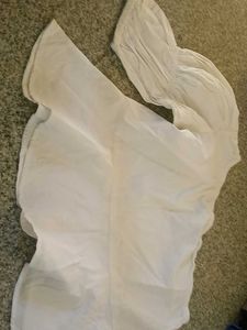 White one shoulder puff Top